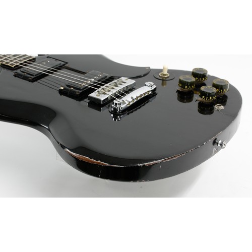 7 - 1973 Gibson SG Special electric guitar, made in USA, ser. no. 0xxxx9; Finish: black, refinish, suspe... 