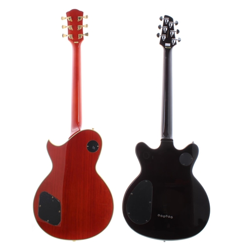 181 - Indie electric guitar, made in Korea; together with an Adam Black electric guitar, made in Korea (2)... 