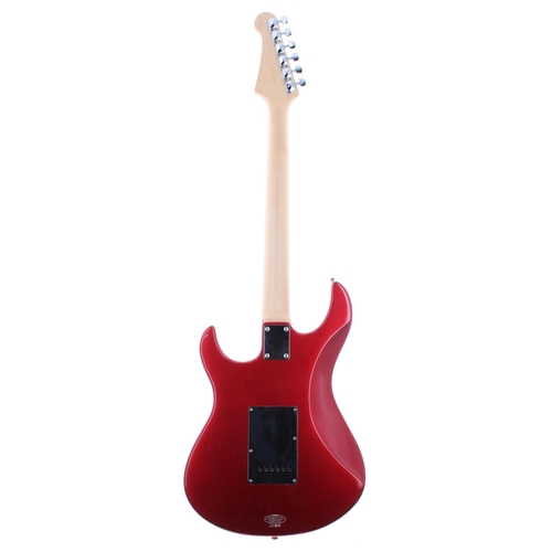 87 - 2005 Yamaha Pacifica electric guitar, made in Taiwan; Finish: candy apple red, various dings and scr... 