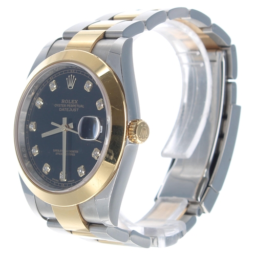 23 - Rolex Oyster Perpetual Datejust 41 stainless steel and gold gentleman's bracelet watch, ref. 126303,... 