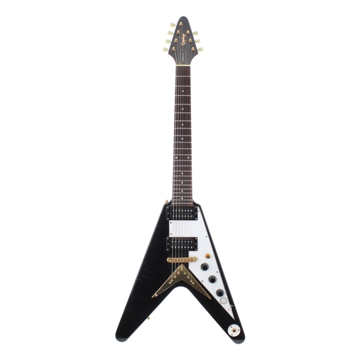 121 - 2000 Epiphone Flying V seven string electric guitar, made in Korea, ser. no. U0xxxxx3; Finish: black... 