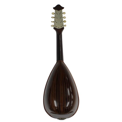 1269 - Neapolitan mandolin by and labelled Carlo Loveri & Figlio of Naples circa 1912, with rosewood ba... 