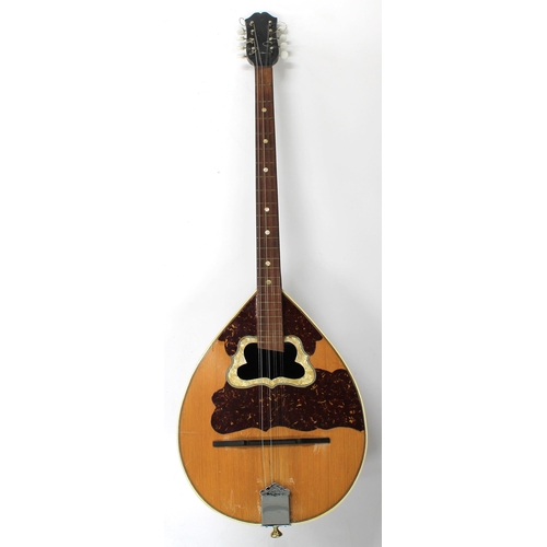 1273 - Greek bouzouki circa 1970, with segmented bowl back, spruce table and faux marble scratchplate, with... 