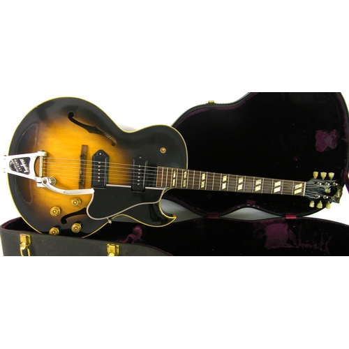 101 - 1953 Gibson ES-175 electric archtop guitar, made in USA, sunburst finish with lacquer checking and o... 