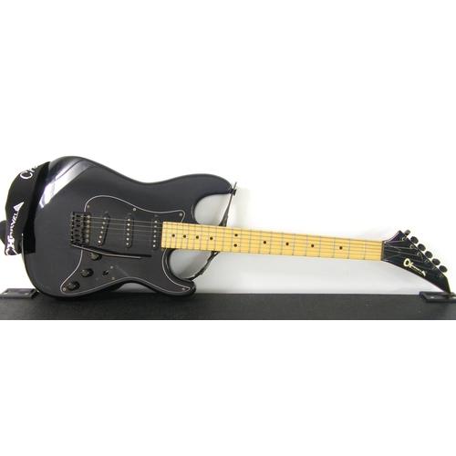 102 - Charvel by Jackson/Charvel 1A electric guitar, made in Japan, ser. no. 256944, black finish with som... 