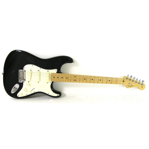 113 - 2007 Fender Stratocaster electric guitar, made in USA, ser. no. Z7070623, black finish, Fender-Lace ... 