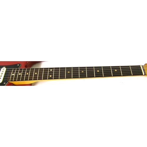 116 - 1961 Fender Stratocaster electric guitar, made in USA, ser. no, 71922, metallic red finish (refinish... 