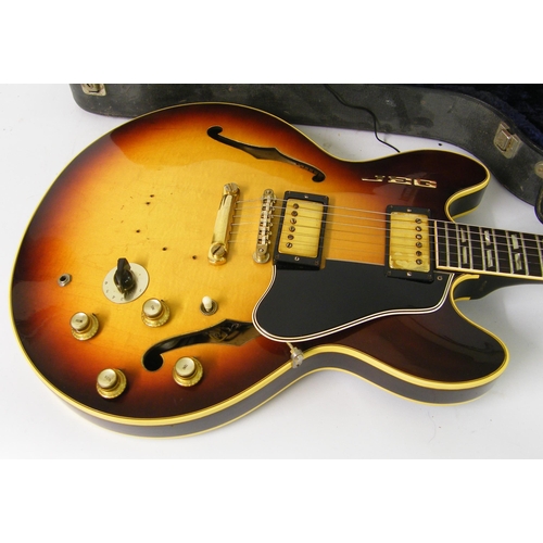 118 - 1965 Gibson ES-345TD Stereo Varitone hollow body electric guitar, made in USA, ser.  no. 272455, sun... 