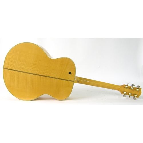 119 - Antoria Folk 698M acoustic guitar, natural finish with various imperfections, Schaller sound hole pi... 