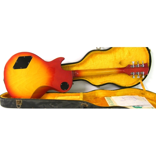 120 - Antoria Memphis Custom DL electric guitar, cherry sunburst finish, previous owner's initials applied... 