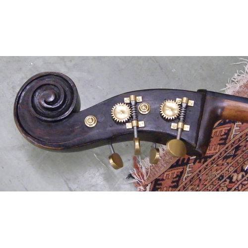 1530 - Interesting and rare Italian double bass circa 1800, unlabelled