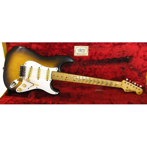 67 - 1957 Fender Stratocaster electric guitar, made in USA, ser. no.-21317, two-tone sunburst finish with... 