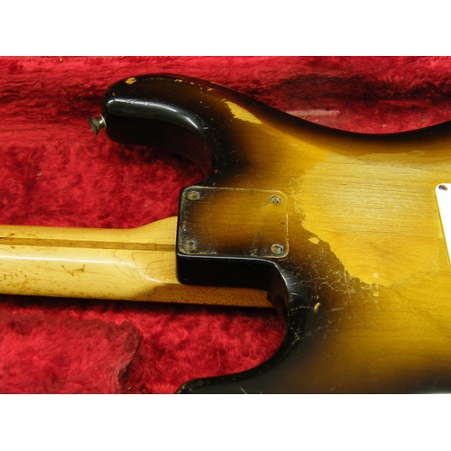 67 - 1957 Fender Stratocaster electric guitar, made in USA, ser. no.-21317, two-tone sunburst finish with... 