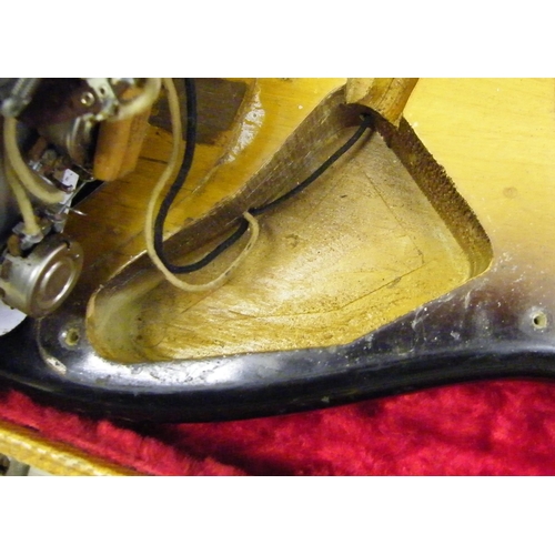 67 - 1957 Fender Stratocaster electric guitar, made in USA, ser. no.-21317, two-tone sunburst finish with... 