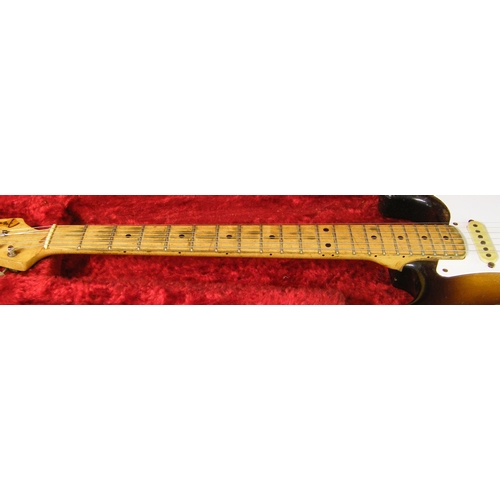 67 - 1957 Fender Stratocaster electric guitar, made in USA, ser. no.-21317, two-tone sunburst finish with... 