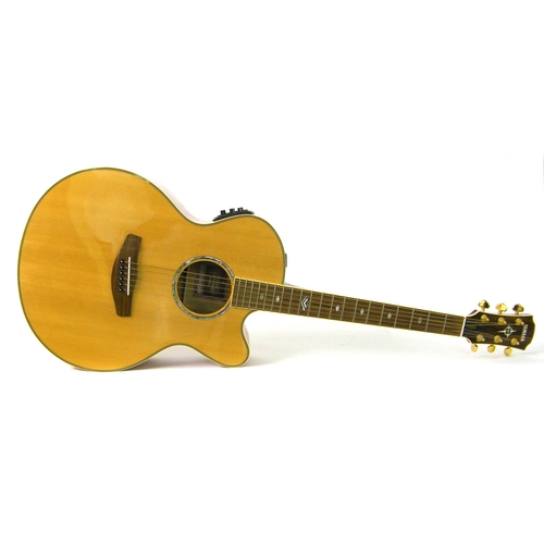 71 - Yamaha Compass Series CPX900 NT electro-acoustic guitar, ser. no. QN0021123, natural finish, electri... 