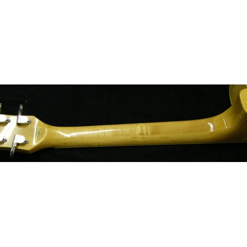 76 - Maya 175 hollow body electric archtop guitar, made in Japan, natural finish, electrics appear to be ... 