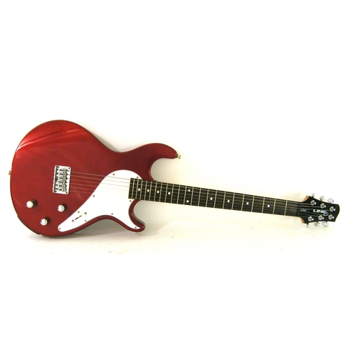 79 - Line 6 Variax electric guitar, made in Korea, ser. no. 03038997, red finish, electrics appear to be ... 