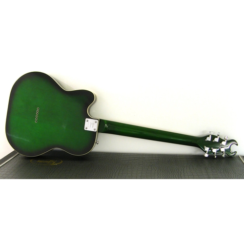 80 - Burns Steer electric guitar, ser. no. 6070235, green burst finish with some minor imperfections, ele... 