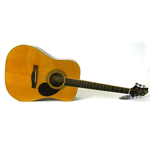91 - Greg Bennett Design D-5 acoustic guitar, made in Indonesia, ser. no. SI50505116, natural top and mah... 