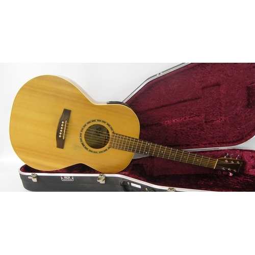 96 - Norman B20 folk electro-acoustic guitar, made in Canada, ser. no. 05025269, natural finish with play... 