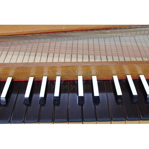 1284 - Contemporary mahogany cased clavichord by and inscribed John Morley, London on the sound board, no. ... 