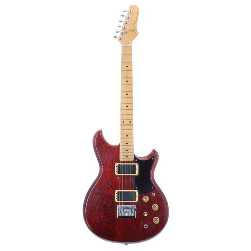 339 - 1982 Ibanez SB70 electric guitar, made in Japan, ser. no. K82xxx5; Finish: red stain, heavy wear to ... 