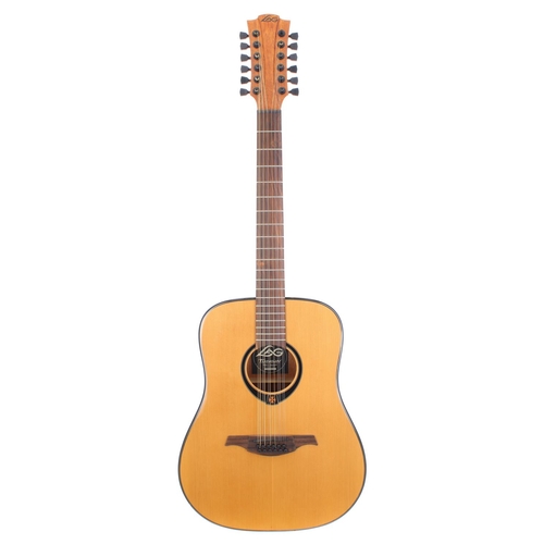 342 - Lag Tramontane T66D 12 Standard twelve string acoustic guitar; Back and sides: mahogany; Top: natura... 