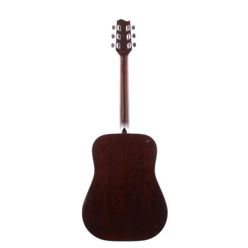 343 - 1980s Fender Gemini II acoustic guitar, made in Korea; Back and sides: mahogany, various scratches a... 