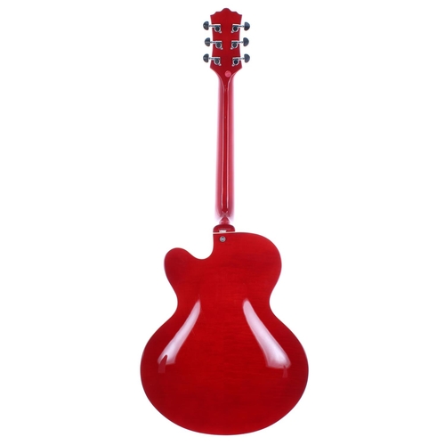 346 - Alden hollow body electric guitar; Finish: red, minor surface marks; Fretboard: rosewood; Frets: goo... 