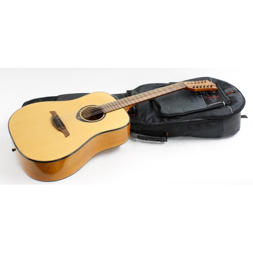 342 - Lag Tramontane T66D 12 Standard twelve string acoustic guitar; Back and sides: mahogany; Top: natura... 