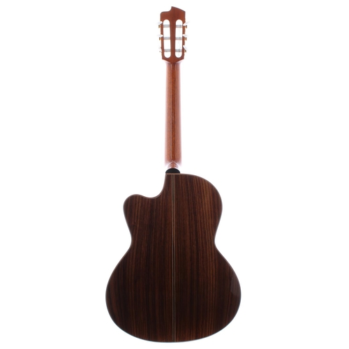 357 - Linda Manzer nylon string cutaway electro-acoustic guitar, made in Toronto, Canada; Back and sides: ... 