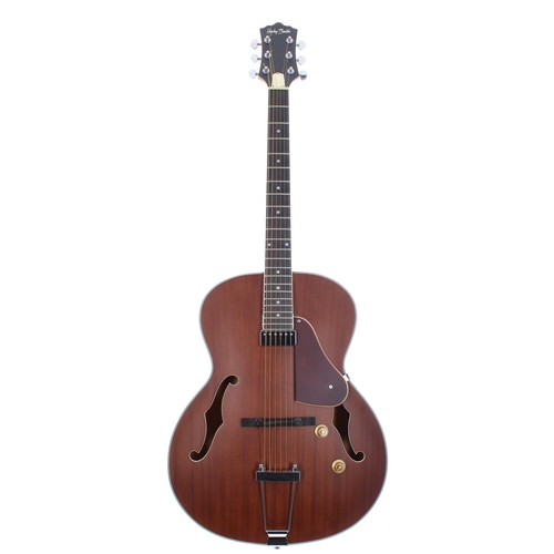 363 - Harley Benton Vintage Series Manhattan Standard hollow body electric guitar; Finish: mahogany; Fretb... 