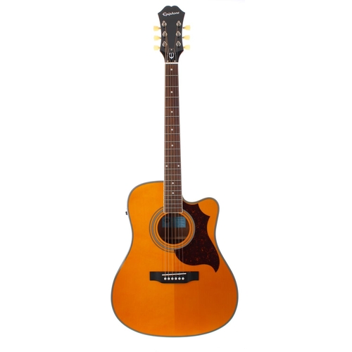 369 - 2014 Epiphone FT-350SCE Min-ETune electro-acoustic guitar, made in Indonesia; Finish: natural; Fretb... 