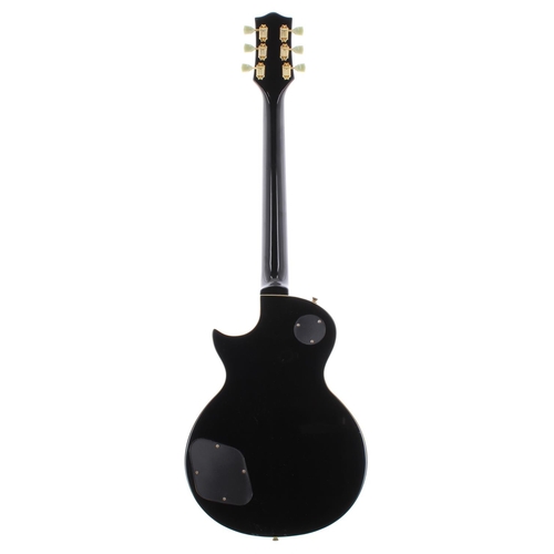 381 - Jay Turser JT-220 electric guitar; Finish: black, surface buckle marks to back; Fretboard: rosewood;... 