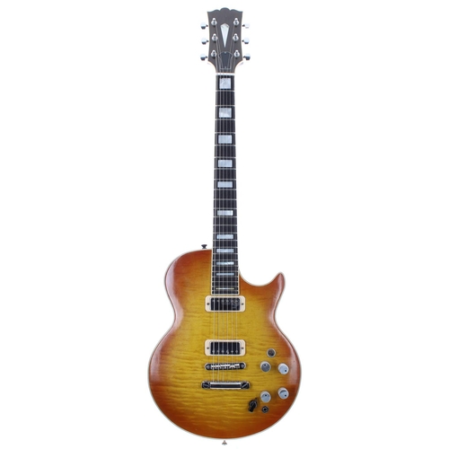 393 - Knight Guitars Singlecut L5S Type electric guitar, made in England; Finish: honey burst, minor dings... 