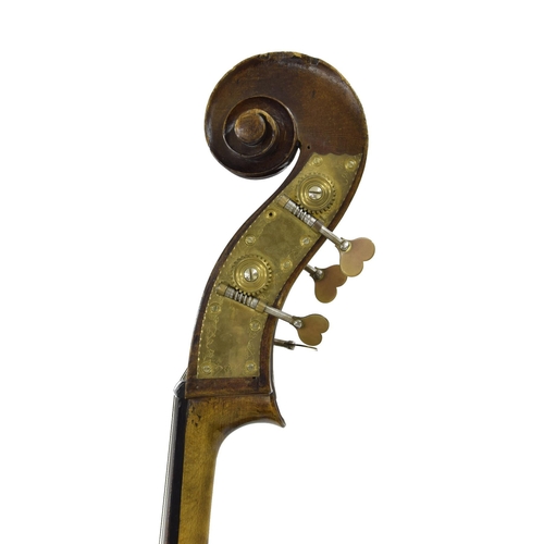 121 - Early 19th century German double bass, unlabelled