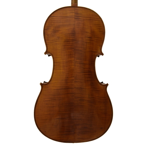 130 - Late 19th century French violoncello from and labelled Jerome Thibouville-Lamy & Co, 7 & 10 Charterh... 