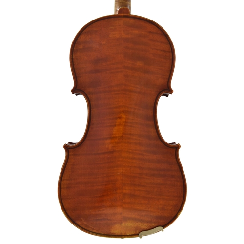 22 - French violin by and labelled Fait par Paul Blanchard á Lyon en 1883, no. 163, also branded P. Blanc... 