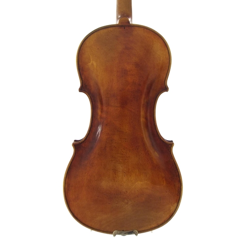 25 - Violin labelled Lugi Salsedo, Liutai, fecit Italia, Anno 1924, 14 1/8