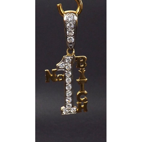 15 - 9ct stone set pendant, 4.7gm