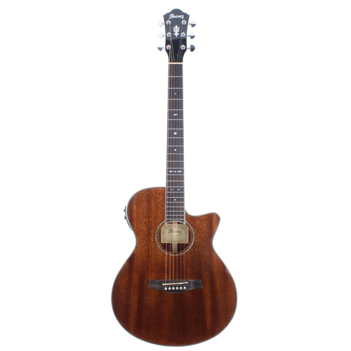 402 - 2015 Ibanez ABG12II-NMH-3R-02 electro-acoustic guitar, made in China; Finish: mahogany, a few minor ... 