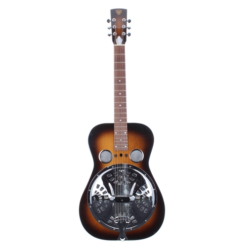 408 - 1996 Dobro Hound Dog resonator guitar, made in USA; Finish: sunburst; Fretboard: rosewood; Frets: go... 