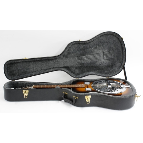 408 - 1996 Dobro Hound Dog resonator guitar, made in USA; Finish: sunburst; Fretboard: rosewood; Frets: go... 