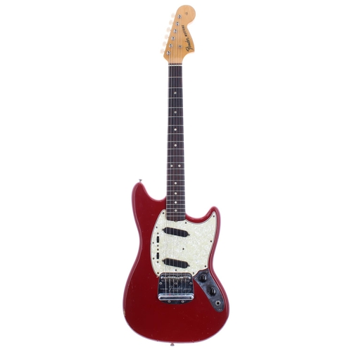 413 - 1966 Fender Mustang electric guitar, made in USA, ser. no. 1xxxx5; Finish: Dakota red with many blem... 