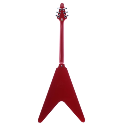 421 - 2002 Epiphone Flying V electric guitar, made in Korea, ser. no. S02xxxxx79; Finish: red, minor dings... 