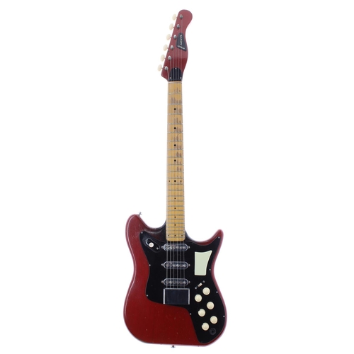 430 - Burns Vibra Artist electric guitar, made in England, circa 1960; Finish: red, dings and marks as to ... 