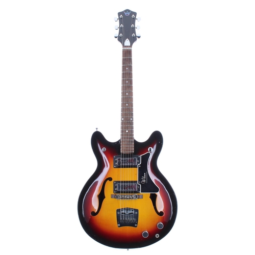 443 - Wilson (Watkins) SAF-2 hollow body electric guitar, made in England, circa 1969; Finish: sunburst, s... 