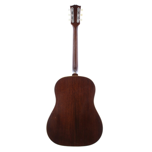 444 - Gibson J-50 acoustic guitar, made in USA, circa 1966; Back and sides: mahogany, light areas of check... 