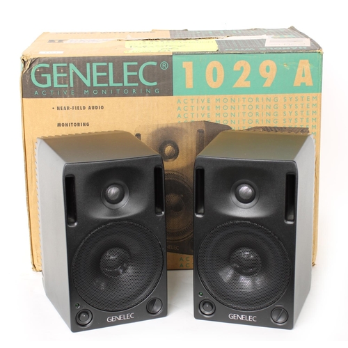 1171 - Pair of Genelec 1029A active speaker monitors, boxed